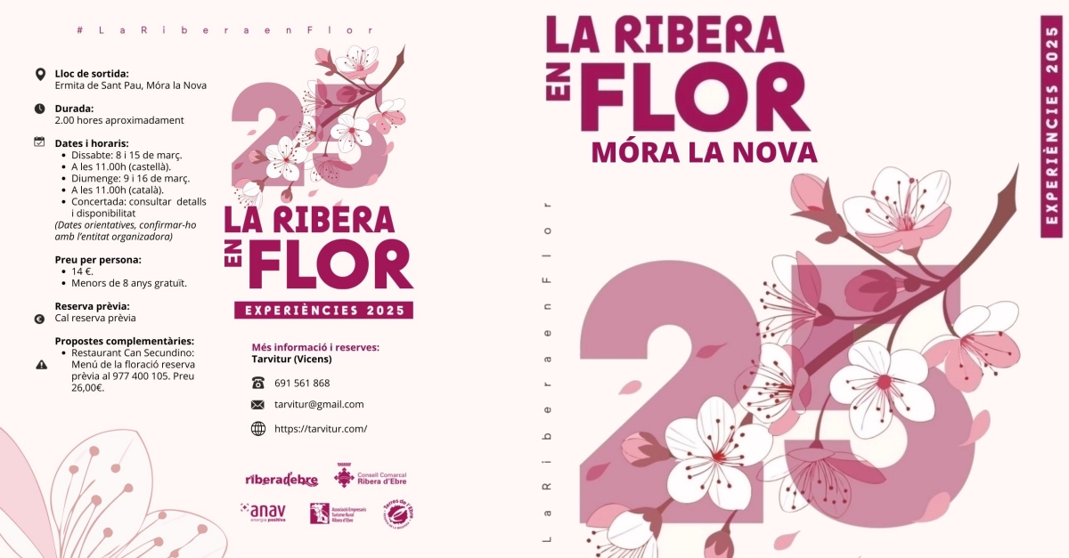 La Ribera en Flor 2025: Móra la Nova - visita a camps de presseguers i degustació de productes locals La Ribera en Flor 2025: Móra la Nova - visita a camps de presseguers i degustació de productes locals