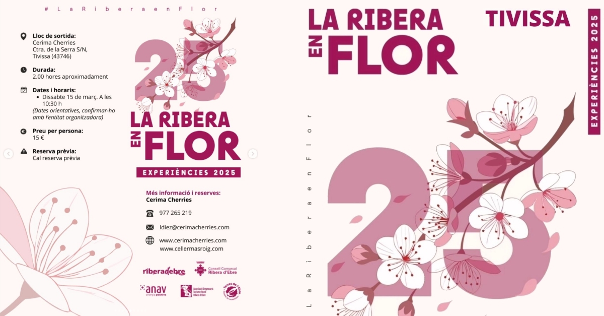 La Ribera en Flor 2025: Tivissa - Visita a campos de cerezos y cata de vinos