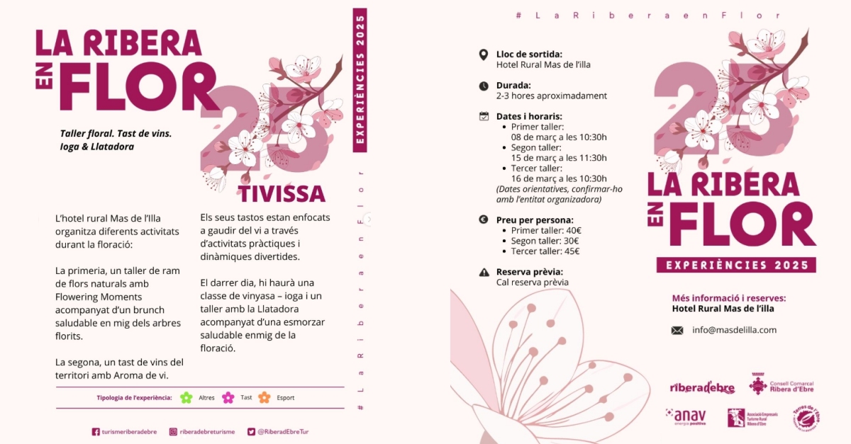 La Ribera en Flor 2025: Tivissa - Taller de ramo de flores i brunch