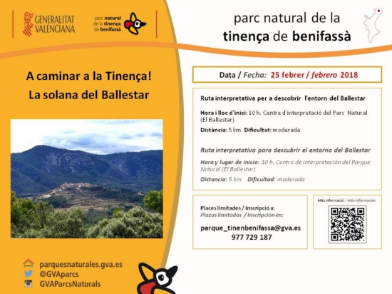 A caminar a la Tinen�a: La solana del Ballestar