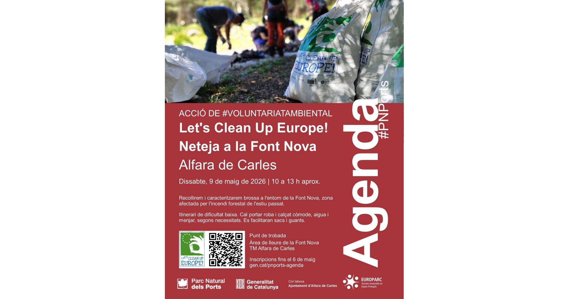 Let�s clean up europe, limpieza en la Font Nova