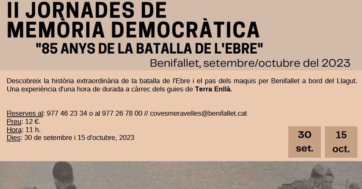 Passeig amb el llagut Benifallet per descobrir la hist�ria de la Batalla de l�Ebre