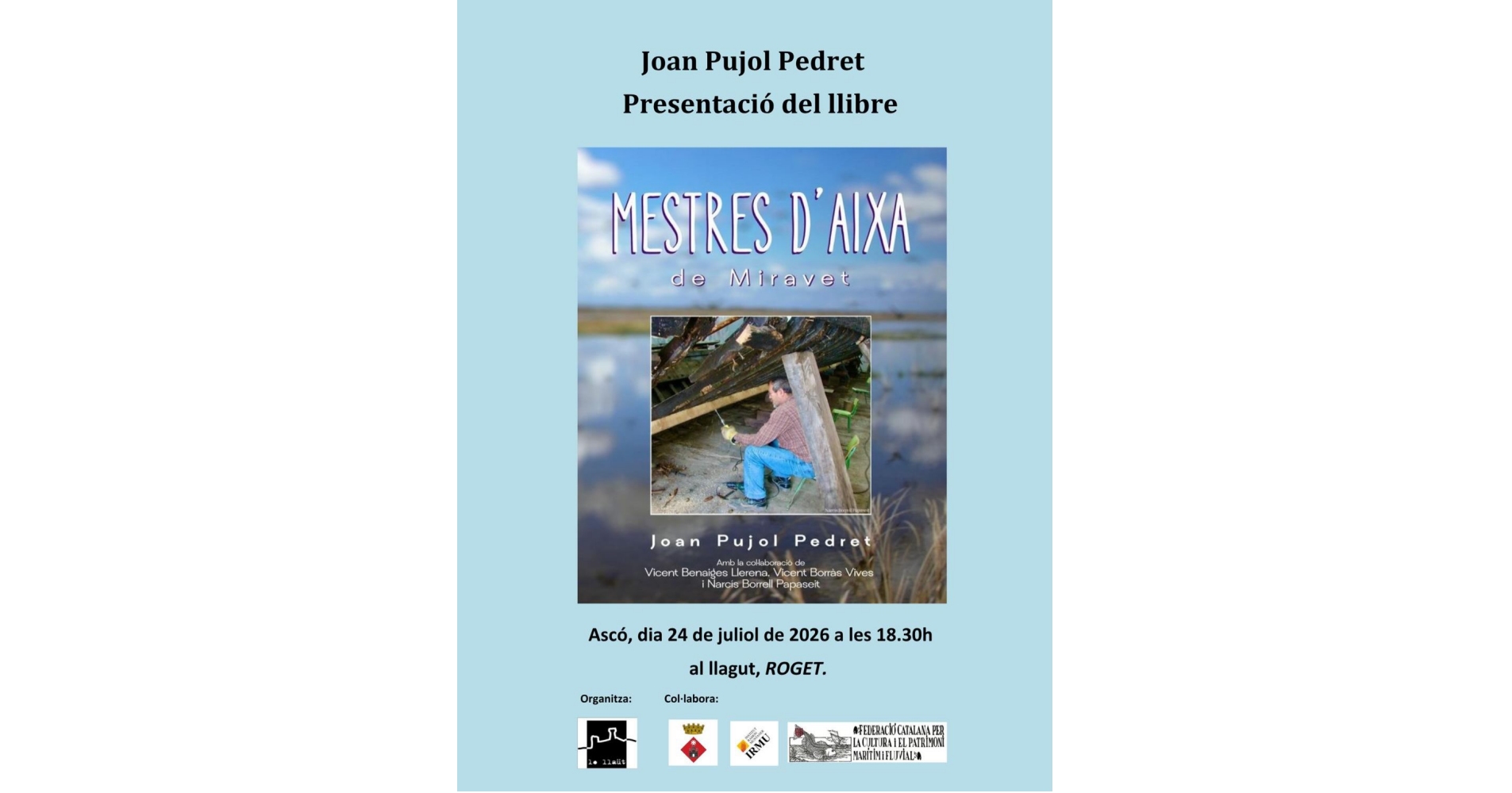 Presentaci�n del libro �Mestres d�aixa de Miravet� de Joan Pujol Pedret