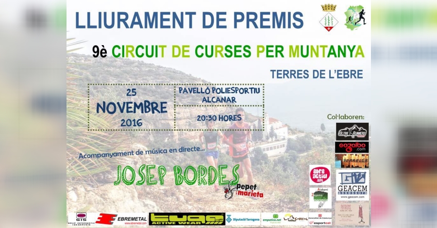 Fiesta de clausura del Circuito de Carreras por Monta�a Terres de l�Ebre 2016