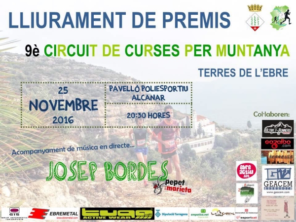 Festa de cloenda del Circuit de Curses per Muntanya Terres de l�Ebre 2016