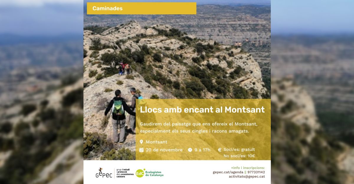 Caminada: Llocs amb encant al Montsant Caminada: Llocs amb encant al Montsant