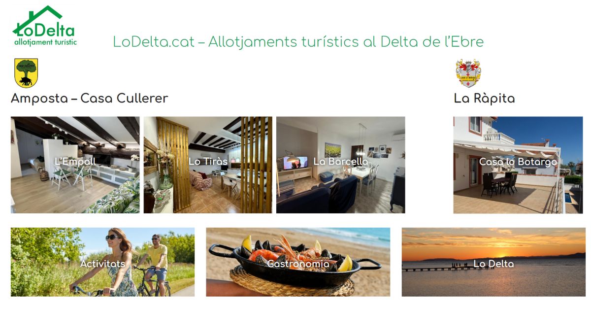 Lo Delta, allotjaments turstics | EbreActiu.cat, revista digital d’oci actiu | Terres de l’Ebre ...