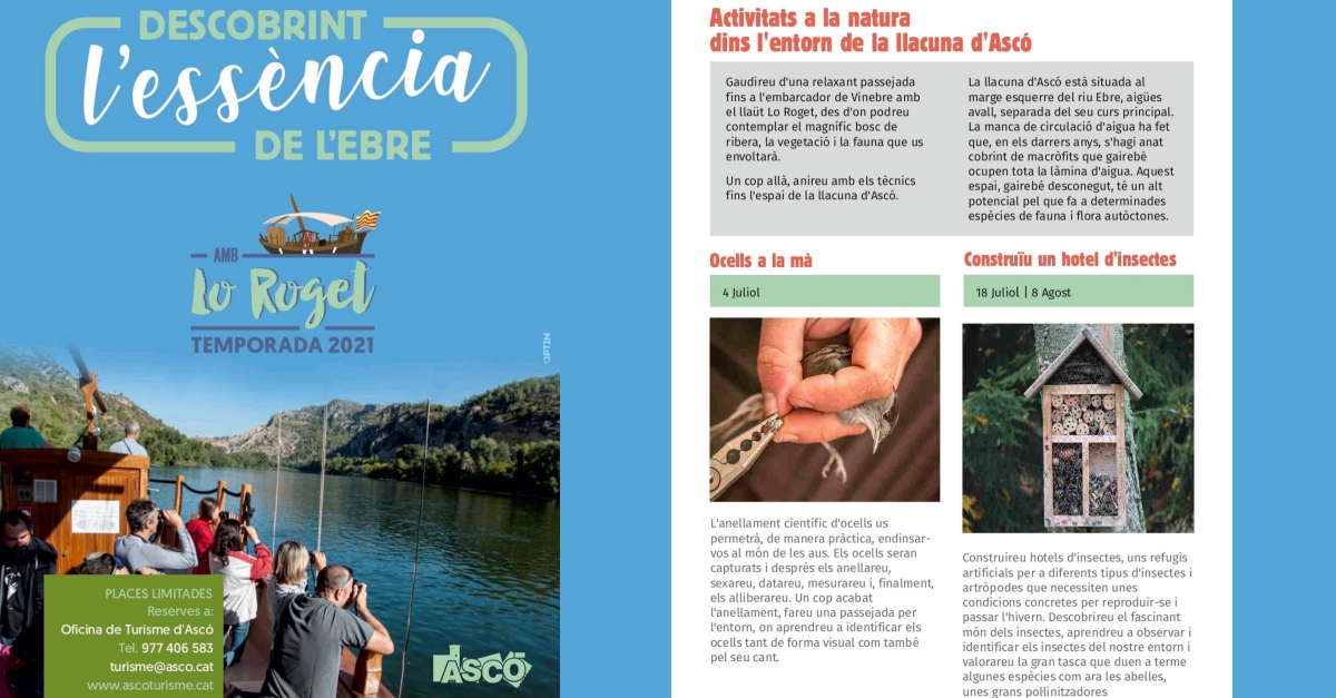 Passejada amb el lla�t Lo Roget + activitat �Constru�u un hotel d�insectes�