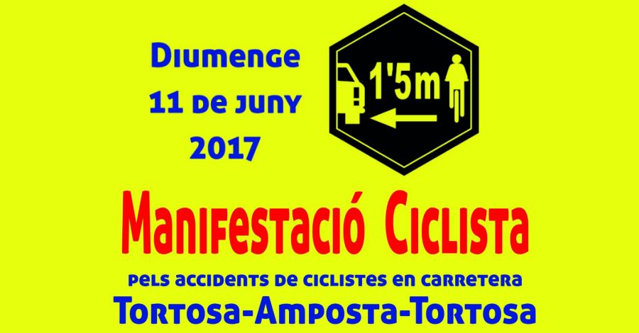 Manifestaci� ciclista, pels accidents de ciclistes en carretera