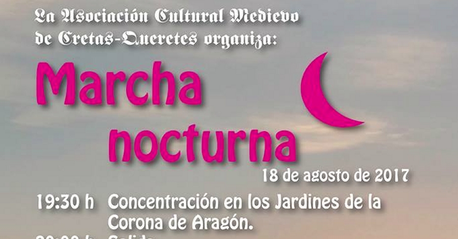 Marcha nocturna en Cretas
