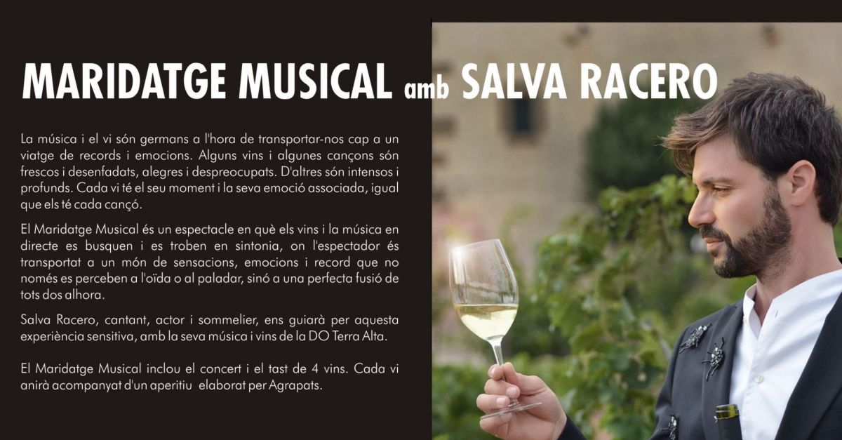 Maridaje musical con Salva Racero y vinos de la DO Terra Alta