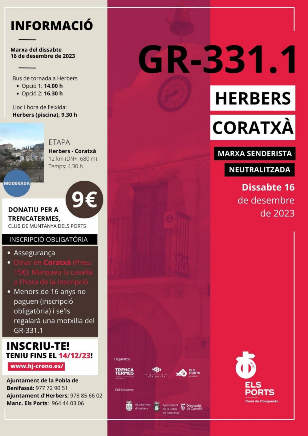 Marxa senderista neutralitzada GR-331.1 Herbers � Coratx�