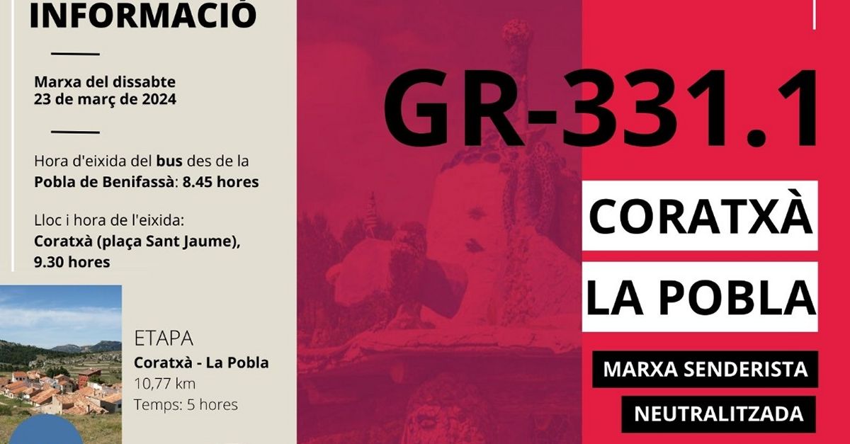 Marcha senderista GR-331.1 Coratx�-La Pobla