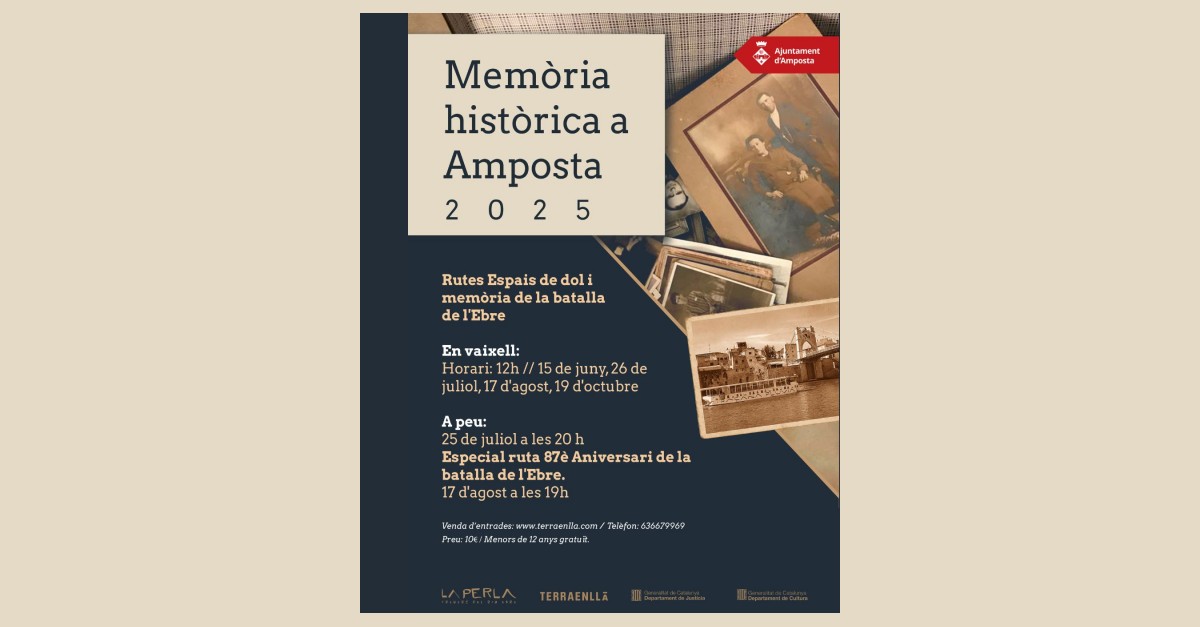 Mem�ria hist�rica a Amposta: Rutes Espais de dol i mem�ria de la Batalla de l�Ebre (en vaixell)