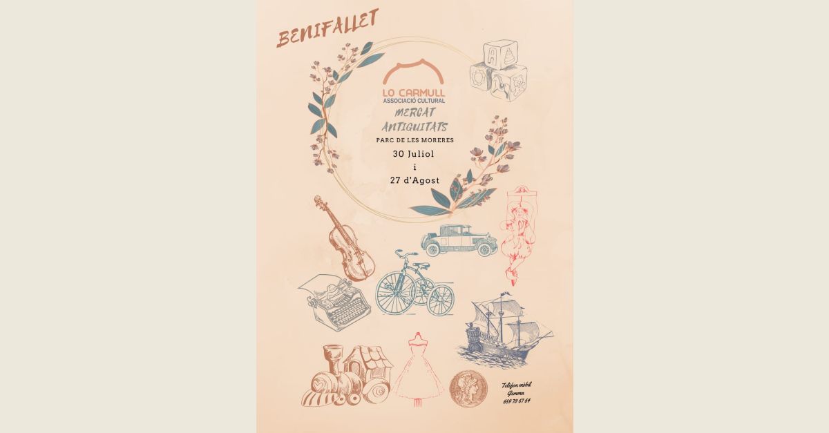 Mercat d�antiguitats a Benifallet