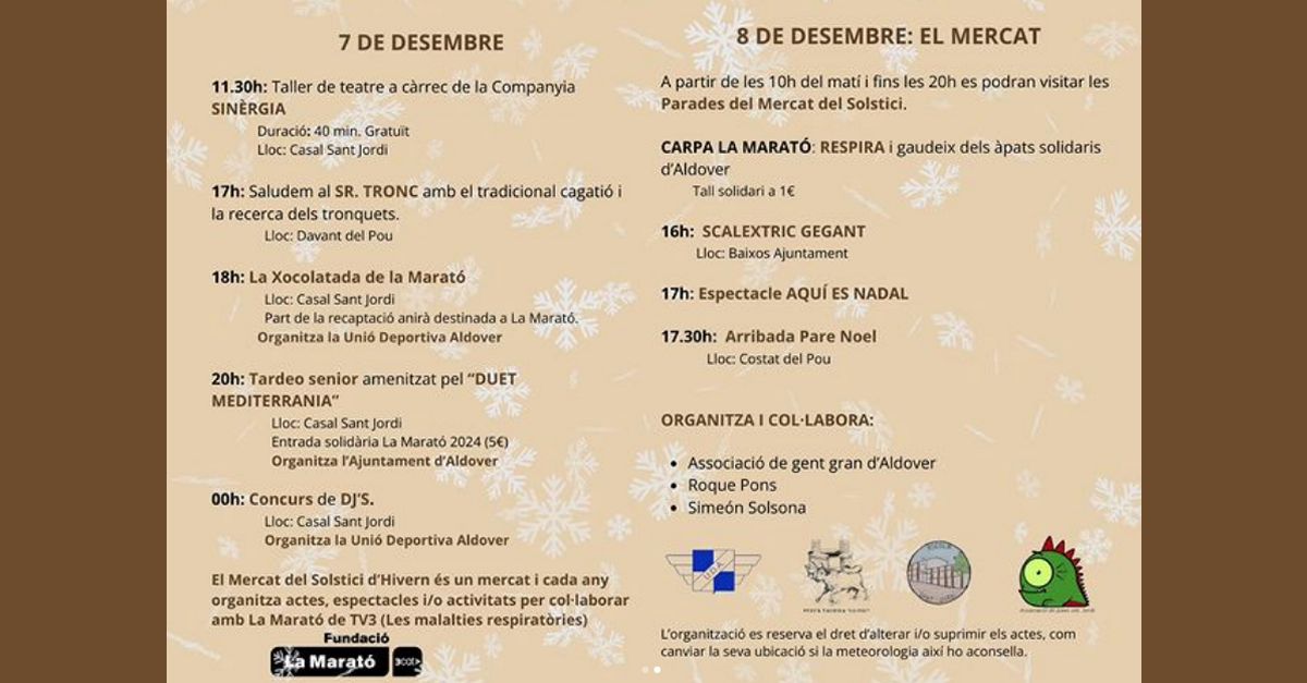 Mercat del solstici d�hivern d�Aldover