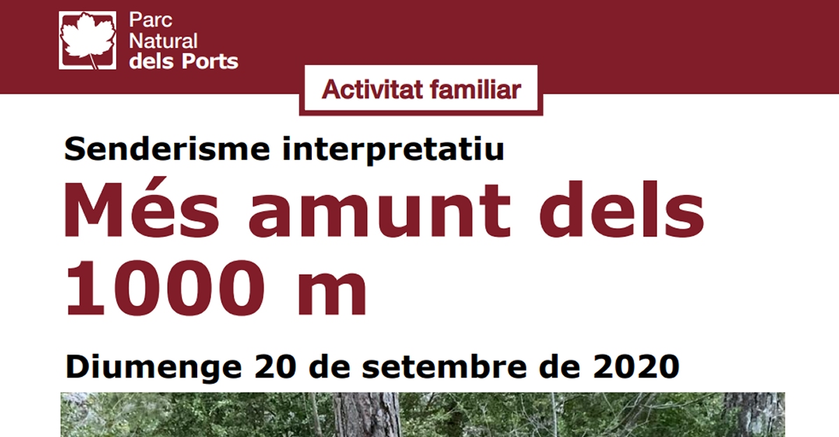 Senderisme interpretatiu: M�s amunt dels 1000 m [GRUP COMPLET]