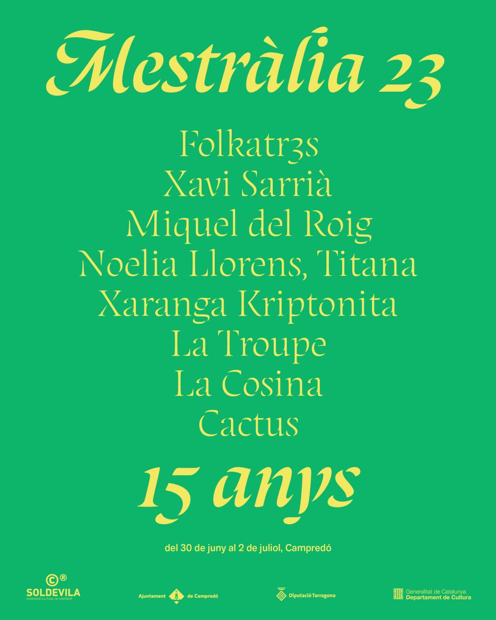 MESTRÀLIA, 15a edició Fira de Lutiers de Campredó MESTRÀLIA, 15a edició Fira de Lutiers de Campredó