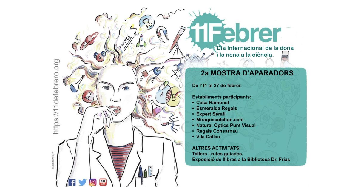 Mostra d�aparadors a l�Ametlla de Mar amb motiu del Dia Internacional de la Dona i la Nena en la Ci�ncia