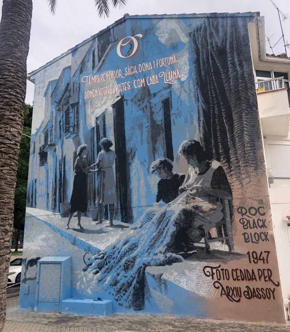 El grafiter, Roc Blackblock, ha pintat dos murals en homenatge als or�gens mariners i pagesos de la R�pita | EbreActiu.cat, revista digital d&rsquo;oci actiu | Terres de l&rsquo;Ebre ...