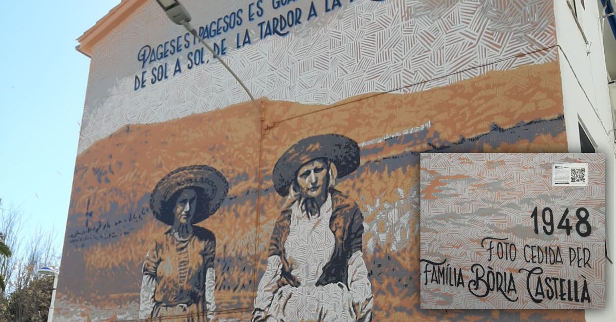 Els murals dOrgens de la Rpita incorporen els codis QR del projecte Murs de bitcola