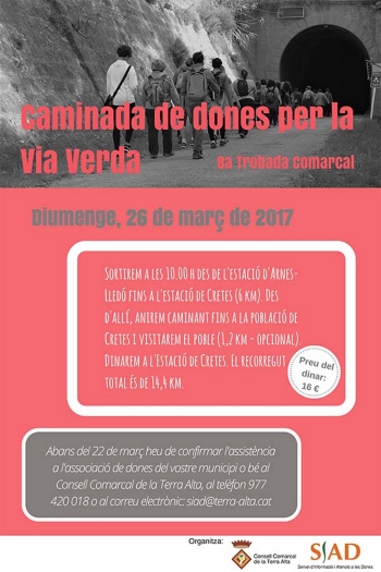 Una nova edici� de la Caminada de dones per la Via Verda | EbreActiu.cat, revista digital d&rsquo;oci actiu | Terres de l&rsquo;Ebre ...