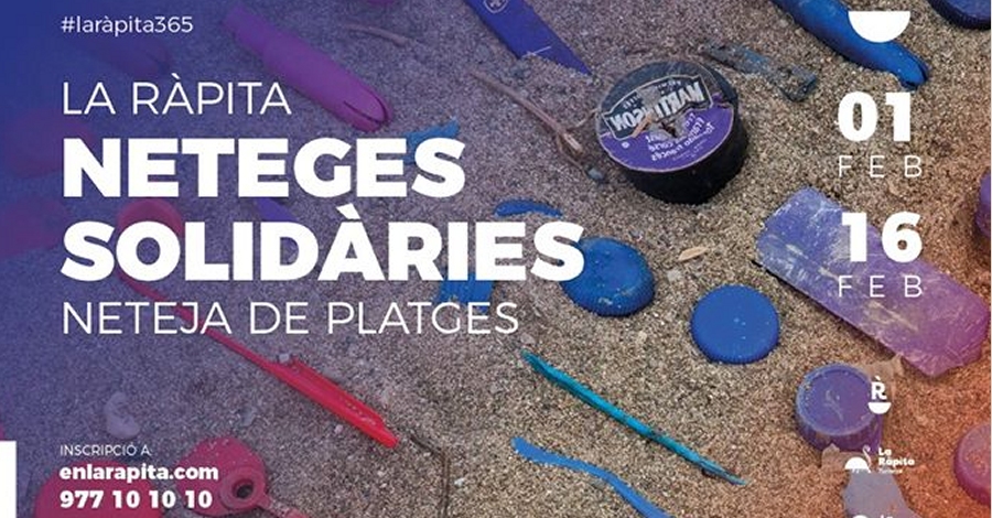 Neteges solid�ries a les platges de La R�pita
