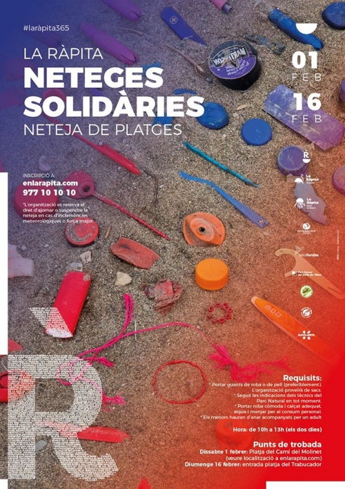 Neteges solid�ries a les platges de La R�pita