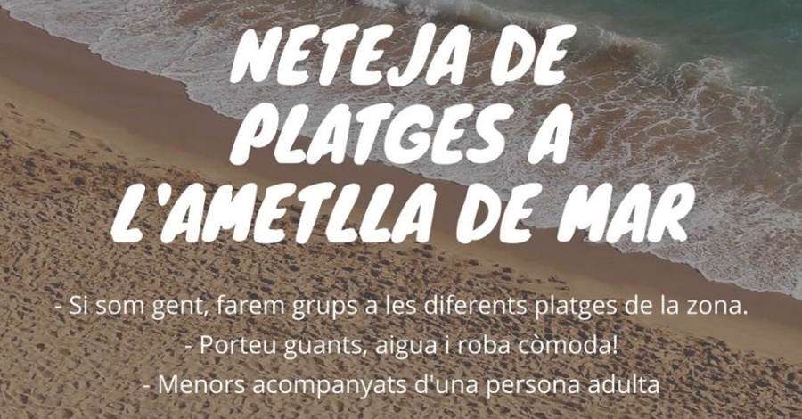 Limpieza de playas de l�Ametlla de Mar