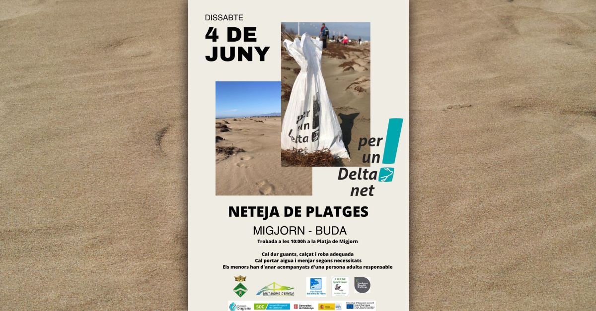 Per un Delta net. Limpieza de playas Migjorn- Buda Per un Delta net. Limpieza de playas Migjorn- Buda