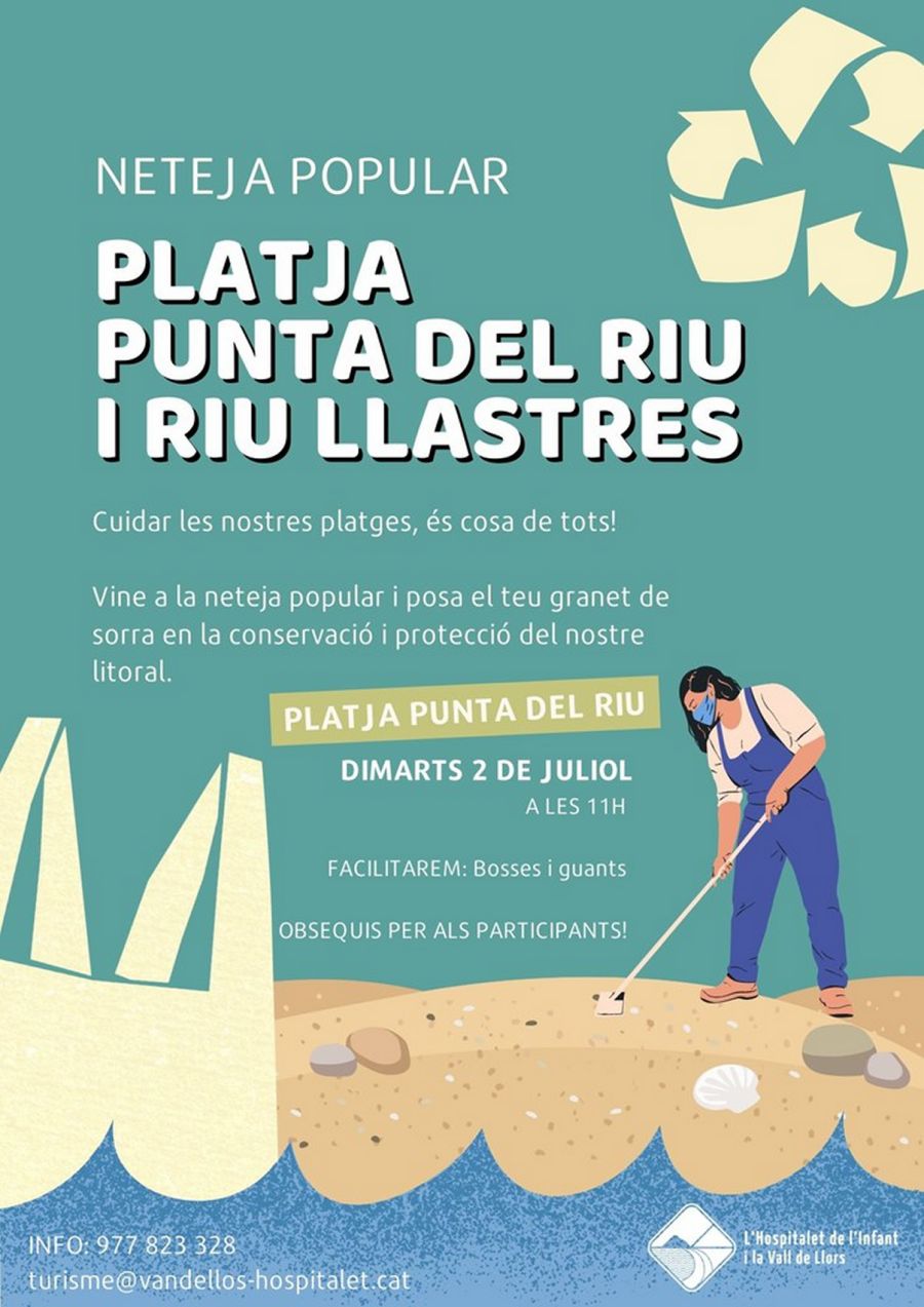 Neteja popular a la platja Punta del riu i riu Llastres Neteja popular a la platja Punta del riu i riu Llastres