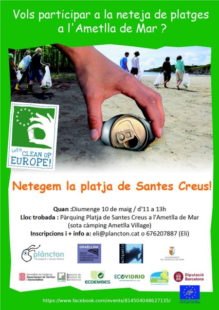Let&rsquo;s clean up!. Neteja platja de Santes Creus de l&rsquo;Ametlla de Mar