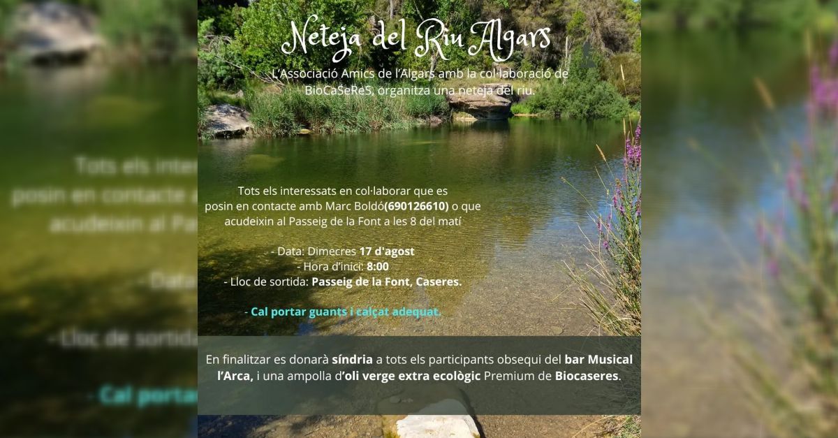 Limpieza del r�o Algars