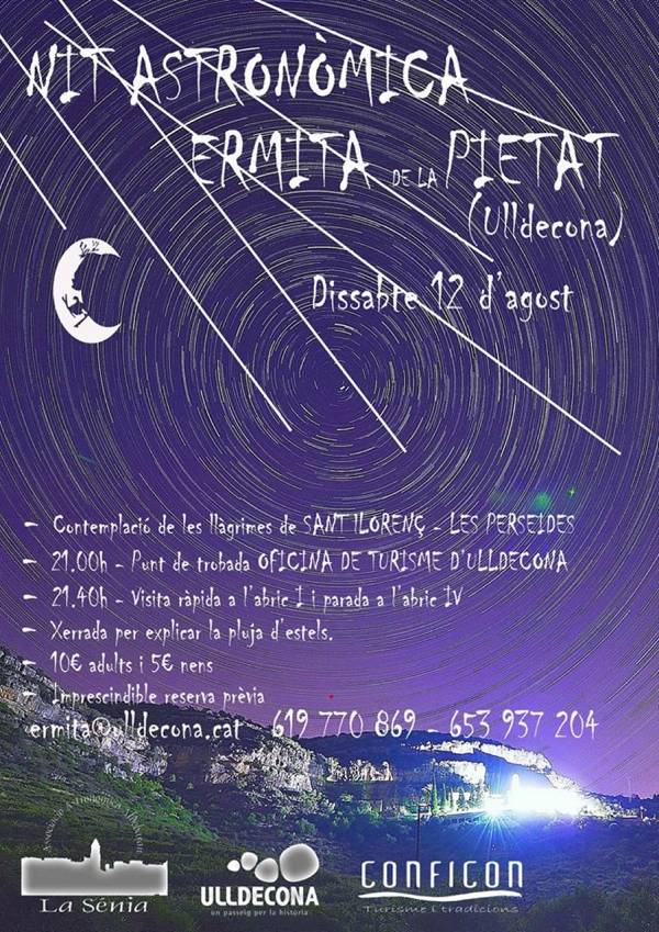 Nit astronòmica Ermita de la Pietat d’Ulldecona Nit astronòmica Ermita de la Pietat d’Ulldecona