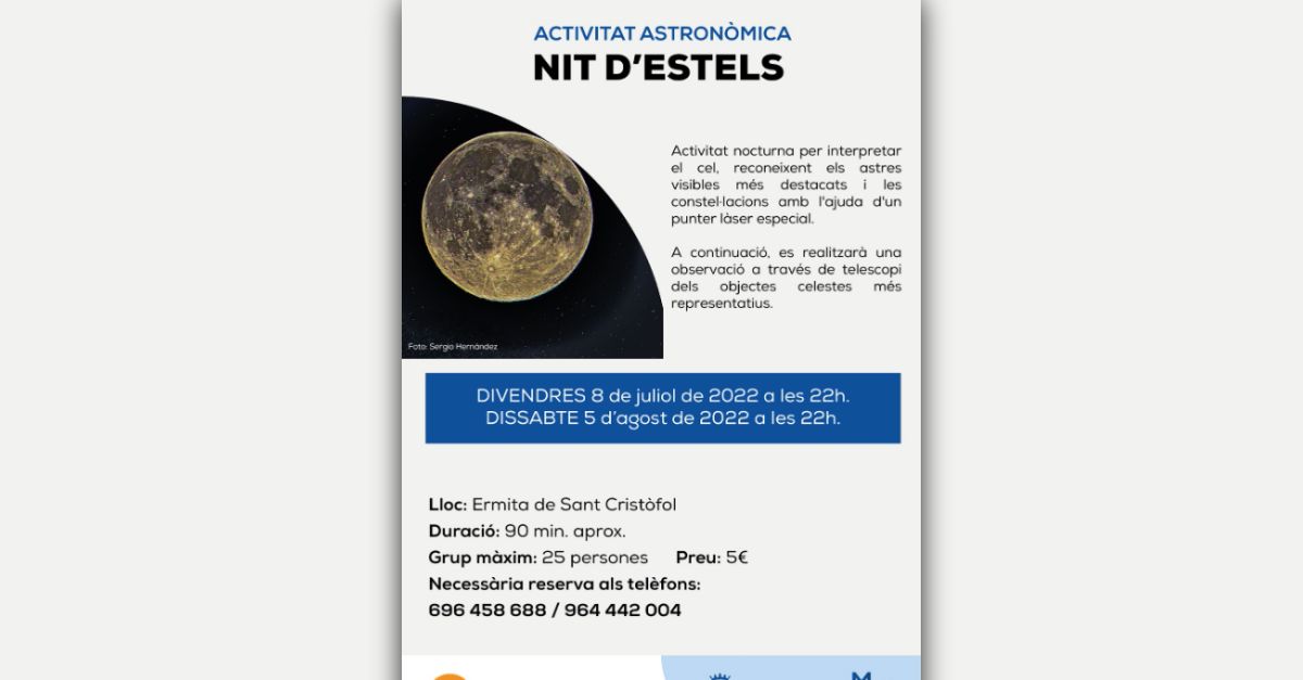 Activitat astron�mica Nit d�estels