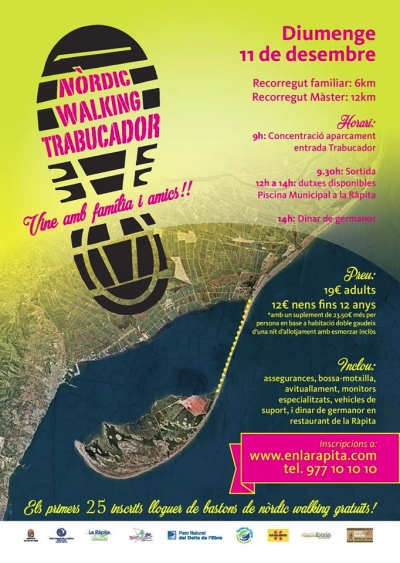 Practica el N�rdic Walking en fam�lia a la Platja del Trabucador