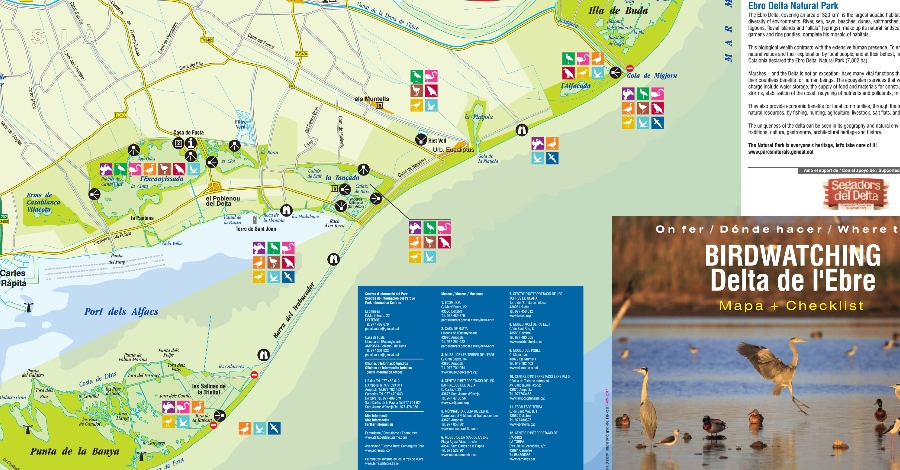 El Parc Natural del Delta de l�Ebre edita un mapa d�on fer observaci� d�ocells