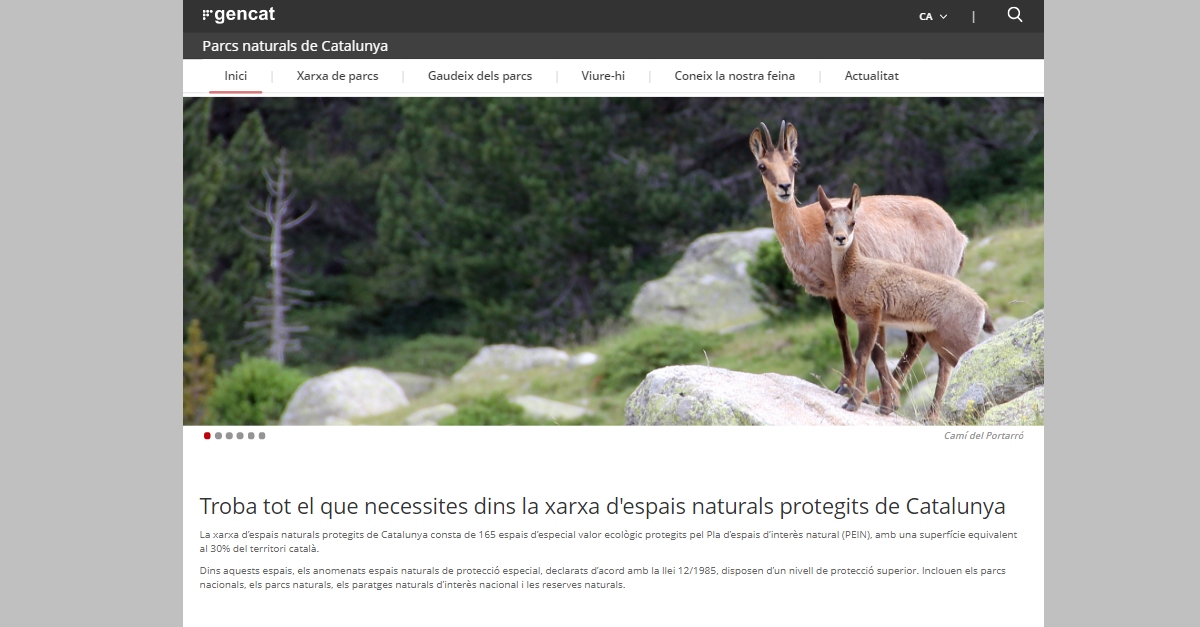 Els Parcs Naturals de Catalunya estrenem nou web responsiu