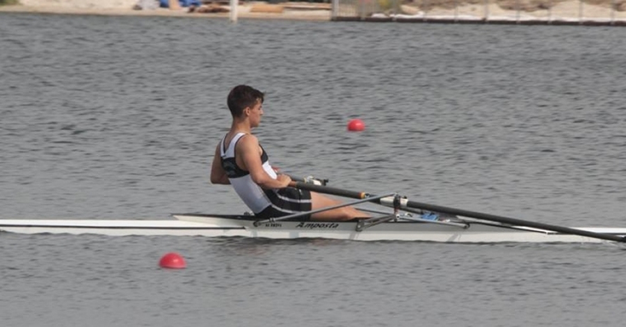 Primer lloc ampost� en la regata d�esquiff infantil