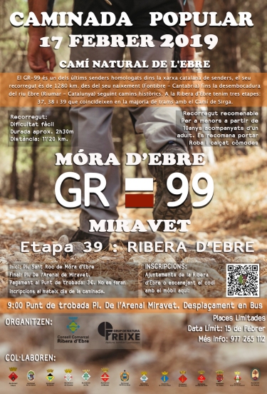 Obertes les inscripcions de la Caminada Popular GR99 | EbreActiu.cat, revista digital d&rsquo;oci actiu | Terres de l&rsquo;Ebre ...