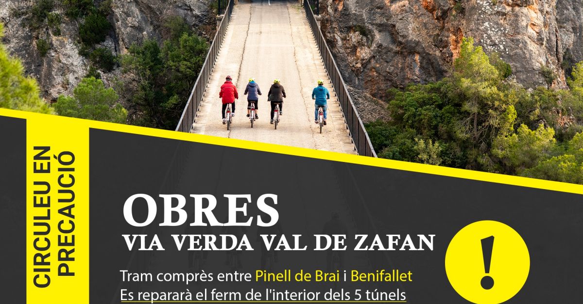 Comencen les obres de condicionament de la Via Verda al tram entre Pinell de Brai i Benifallet