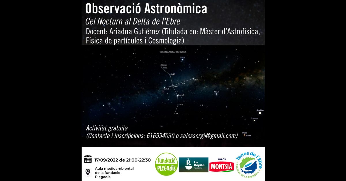 Observaci� astron�mica. Cel nocturn al Delta de l�Ebre