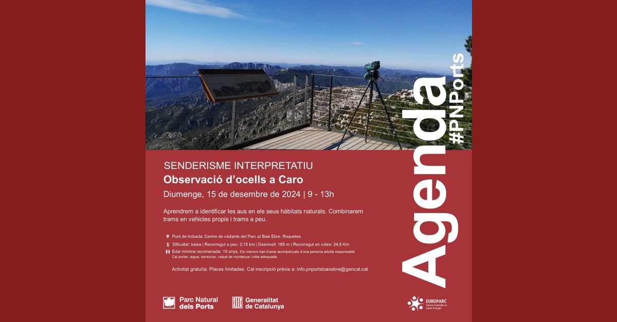 Senderisme interpretatiu: Observaci� d�ocells a Caro