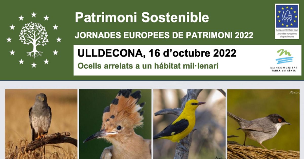 JEP2022 - Ocells arrelats a un h�bitat mil�lenari
