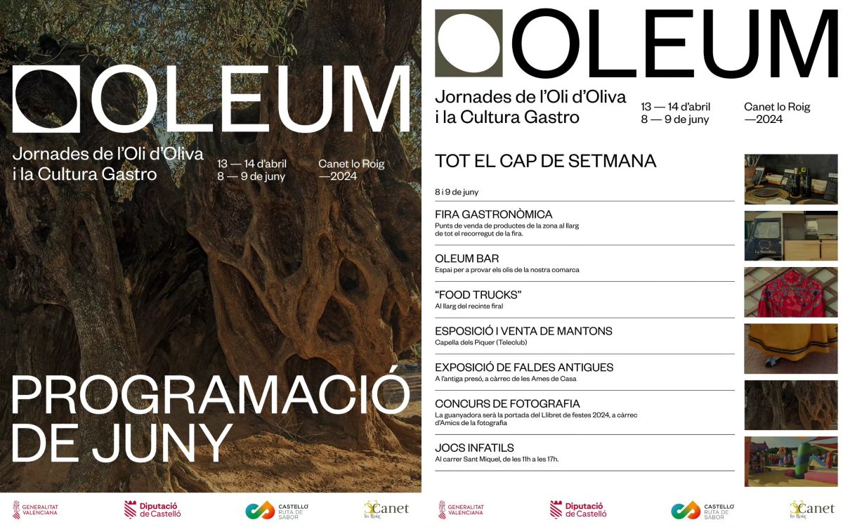 OLEUM Jornades de l’Oli d’Oliva i la Cultura Gastro de Canet lo Roig OLEUM Jornades de l’Oli d’Oliva i la Cultura Gastro de Canet lo Roig