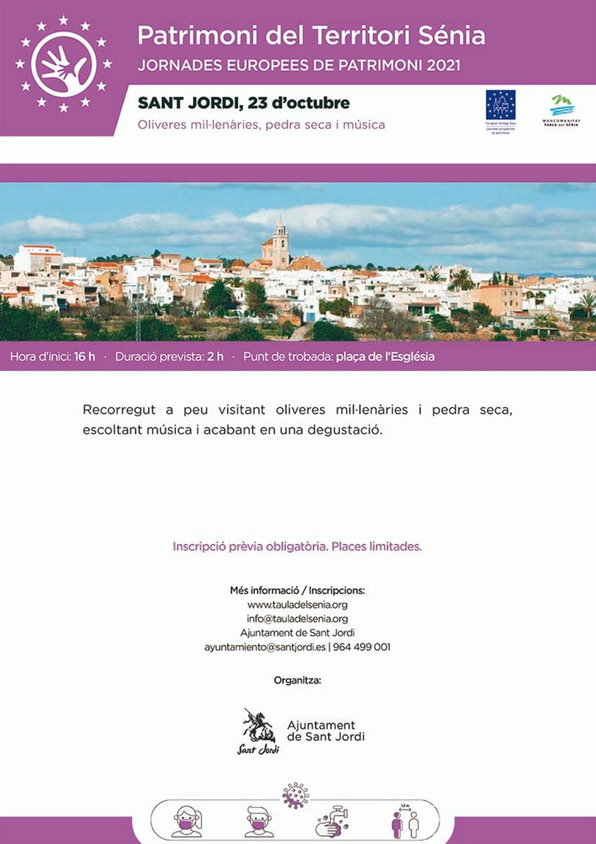 Patrimoni Territori Sénia: Oliveres mil·lenàries, pedra seca i música a Sant Jordi Patrimoni Territori Sénia: Oliveres mil·lenàries, pedra seca i música a Sant Jordi