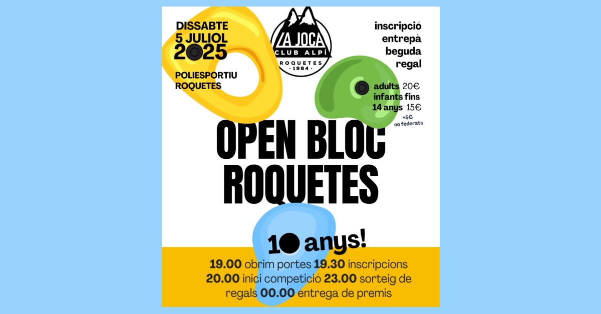 Open Bloc Roquetes (escalada)