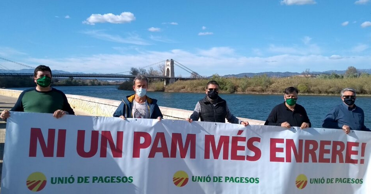 Uni de Pagesos exigeix laturada del Pla de Protecci del Delta i denuncien lEstat a Europa per lincompliment de directives ambientals