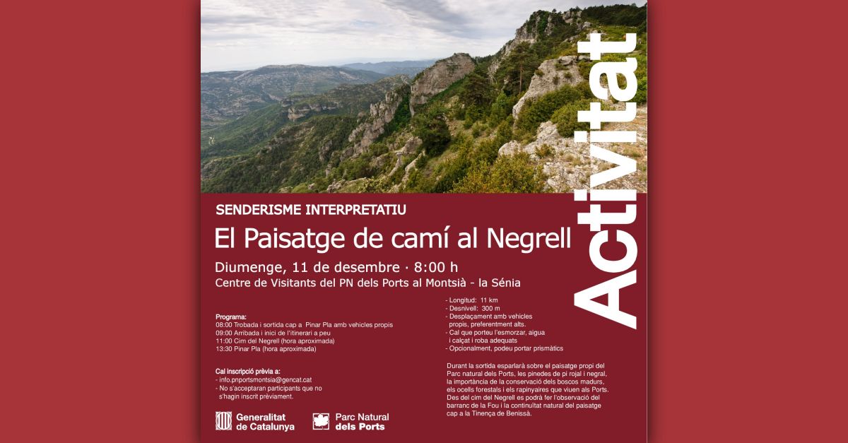 Senderisme interpretatiu: El paisatge de cam� al Negrell