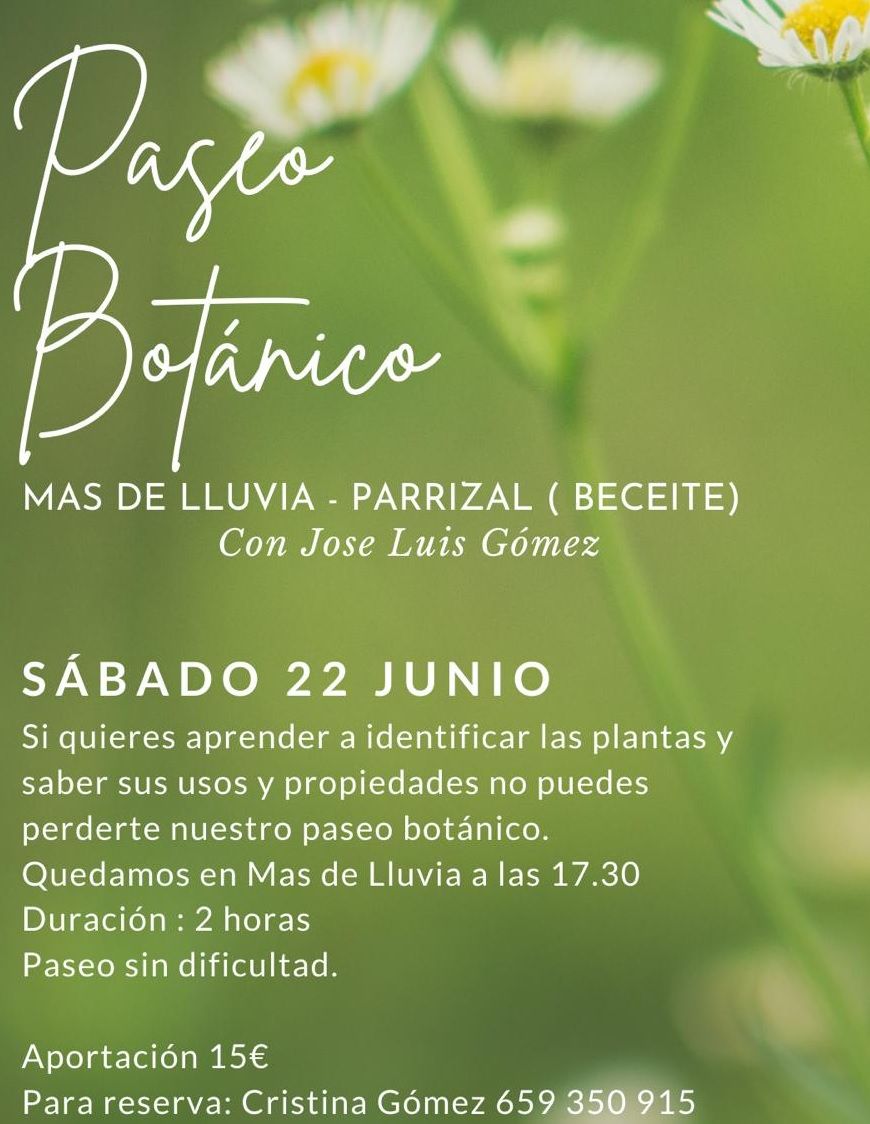 Passeig bot�nic Mas de Lluvia � Parrissal